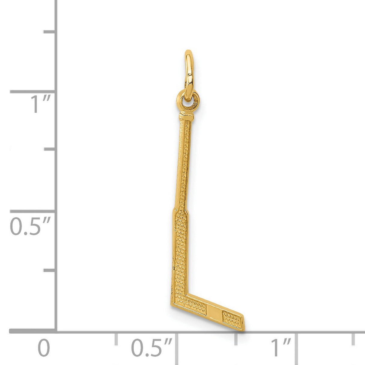 14k Yellow Gold Block Letter L Pendant, Textured Initial Charm, Unisex Jewelry