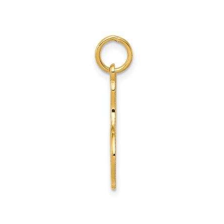 14k Yellow Gold Bowling Pendant with Three Pins and Ball, Unisex Sports Charm
