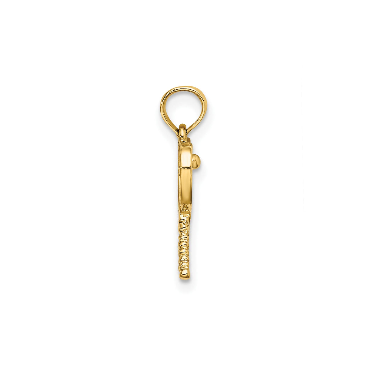 14k Yellow Gold Tennis Racket Pendant with Ball, Crossed Rackets Sports Charm