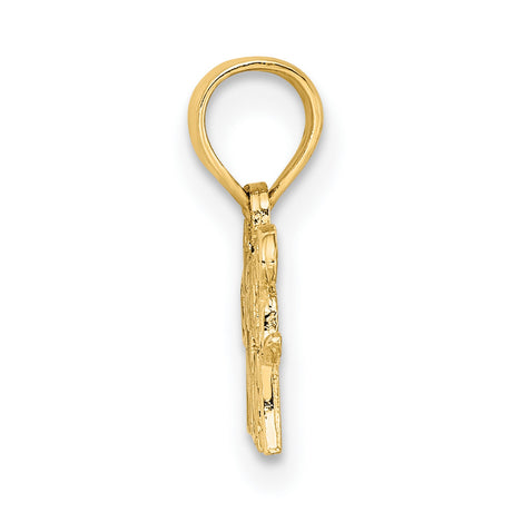 14k Yellow Gold Soccer Mom Pendant with Soccer Ball Design, Sports Charm for Women