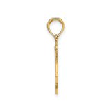 14k Yellow Gold Basketball Pendant with Heart and Hoop Design, Unisex Sports Charm