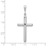 Latin Cross Charm Pendant in Real 14k White Gold