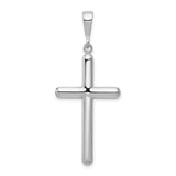 Latin Cross Charm Pendant in Real 14k White Gold