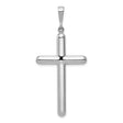 Latin Cross Charm Pendant in Real 14k White Gold