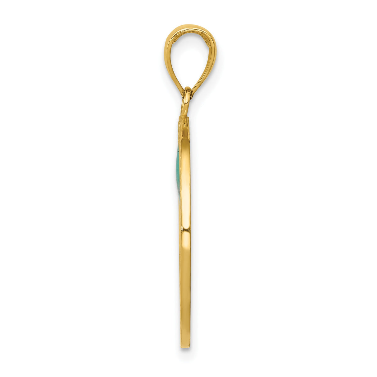 14k Yellow Gold Tree of Life Pendant with Green and Red Enamel, Zen Yoga Inspired Charm for Women