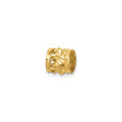 14k Yellow Gold Charm Bead with Organic Texture and Abstract Cutout Design