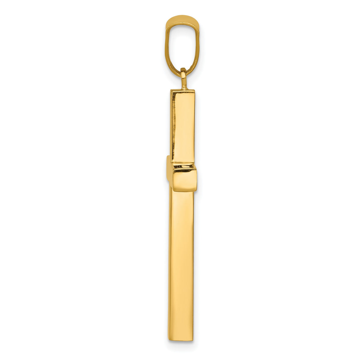 Latin Cross Charm Pendant in Real 14k Yellow Gold