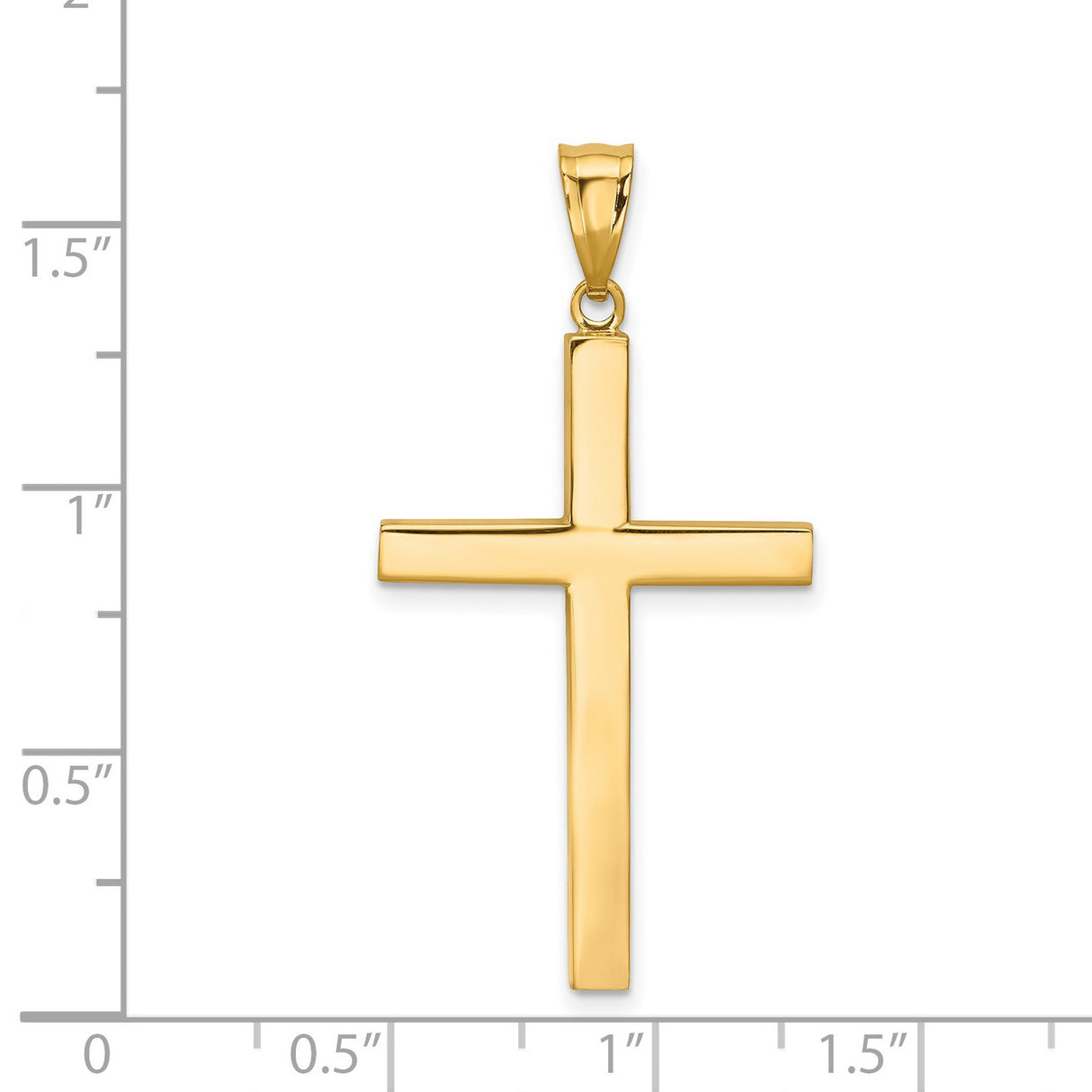 Latin Cross Charm Pendant in Real 14k Yellow Gold
