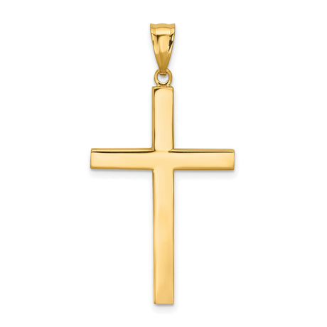 Latin Cross Charm Pendant in Real 14k Yellow Gold