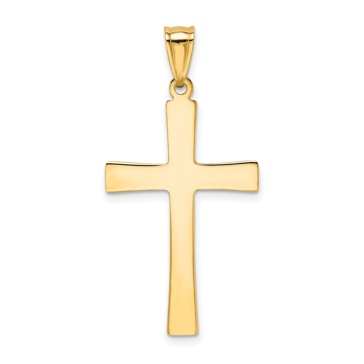 Latin Cross Charm Pendant in Real 14k Multi-Tone Gold