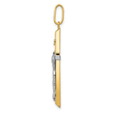 INRI Crucifix Charm Pendant in Real 14k Multi-Tone Gold