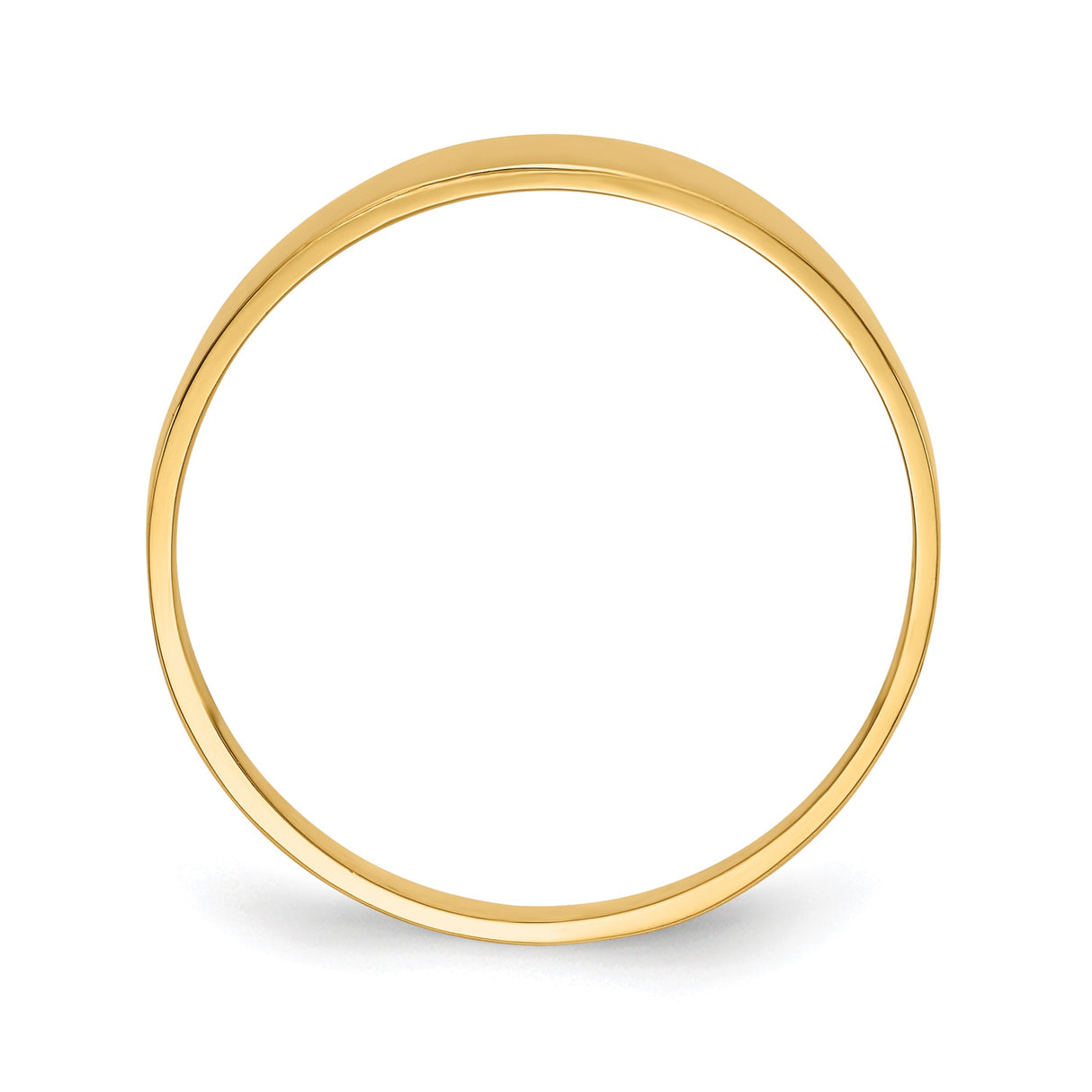 14k Yellow Gold Flat wedding band ring alternate angle