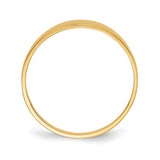 14k Yellow Gold Flat wedding band ring alternate angle