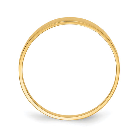 14k Yellow Gold Flat wedding band ring alternate angle