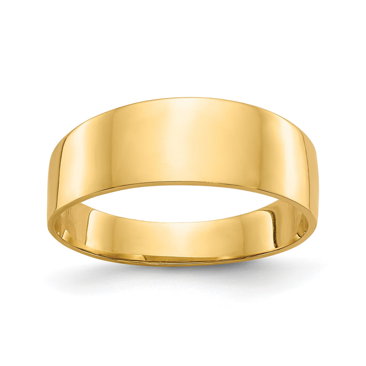14k Yellow Gold Flat wedding band ring