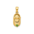 14k Yellow Gold Baby Shoe Pendant with Peridot, Sneaker Style Keepsake Charm for Mothers