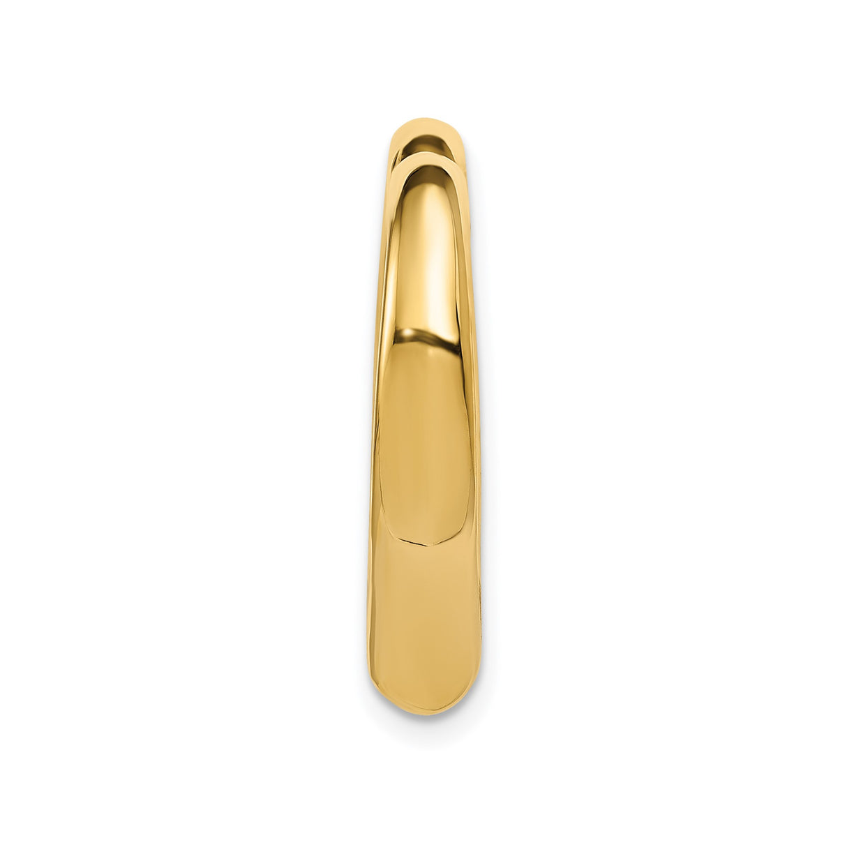 14k Yellow Gold Heart Pendant, Open Minimalist Design for Women