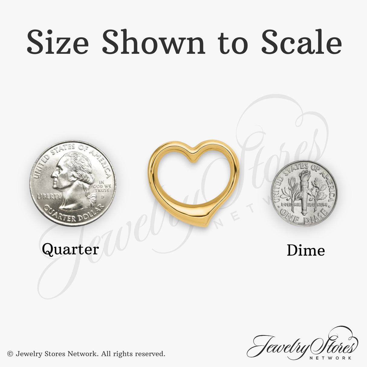 14k Yellow Gold Heart Pendant, Open Minimalist Design for Women