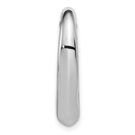 14k White Gold Open Heart Pendant, Minimalist Modern Jewelry for Women