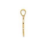 14k Yellow Gold Pendant with Interlocking Open Hearts, Double Heart Charm Symbolizing Love and Unity
