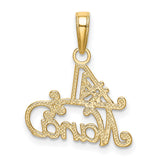 #1 Nana Words Charm Pendant in Real 14k Yellow Gold