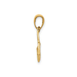 14k Yellow Gold Pendant with Bold Block Letters, Number One Grandpa Design