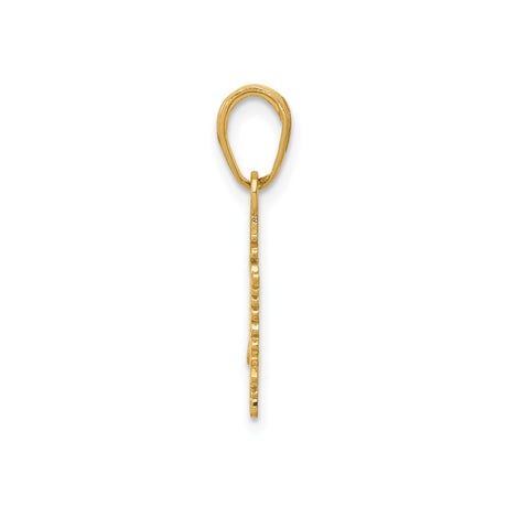 14k Yellow Gold Snowflake Pendant with Intricate Cutout Design, Nature-Inspired Winter Jewelry Charm