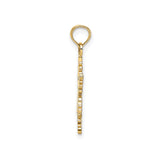 14k Yellow Gold Snowflake Pendant with Cutout Design, Nature-Inspired Winter Charm