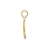 14k Yellow Gold Teddy Bear Pendant, Petite Sentimental Charm with Symbol of Love and Innocence