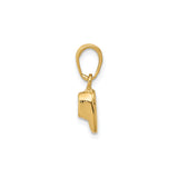 14k Yellow Gold Baby Shoe Pendant, Sentimental Motherhood Charm or Birth Keepsake for Women