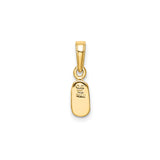 14k Yellow Gold Baby Shoe Pendant, Sentimental Motherhood Charm or Birth Keepsake for Women