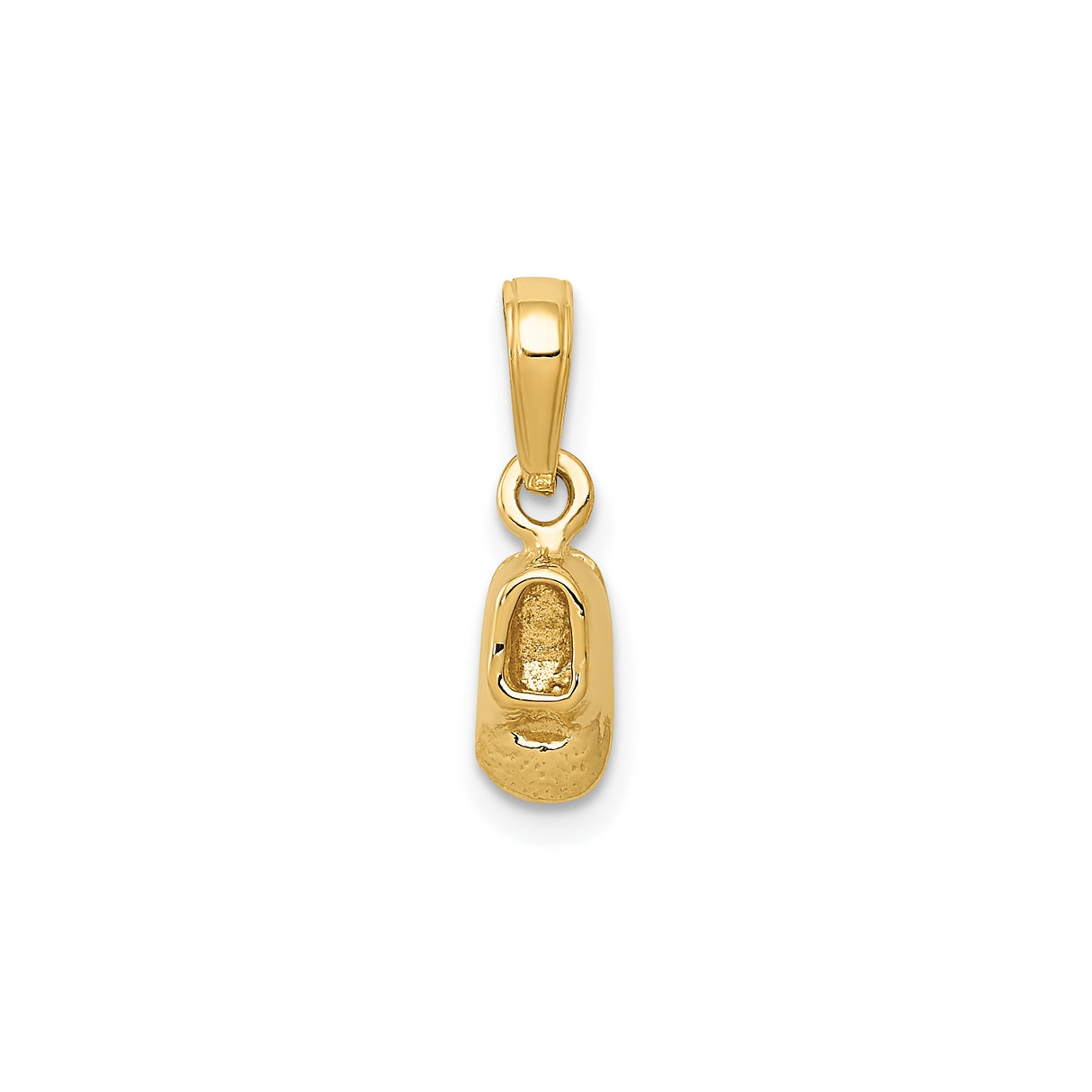 14k Yellow Gold Baby Shoe Pendant, Sentimental Motherhood Charm or Birth Keepsake for Women