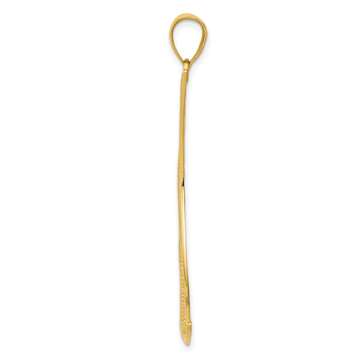 14k Yellow Gold Crescent Moon Pendant with Filigree Scrollwork, Celestial Boho Jewelry for Women