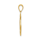 14k Yellow Gold Firefighter Pendant with Maltese Cross and Rescue Emblem Symbols