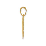 14k Yellow Gold Heart RN Pendant with Caduceus Symbol, Registered Nurse Charm