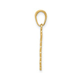 14k Yellow Gold Caduceus Pendant with Twin Serpent and Winged Medical Symbol