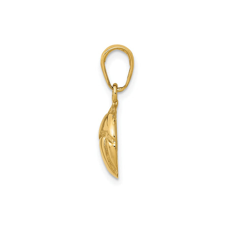 14k Yellow Gold Volleyball Pendant, Solid Sports Jewelry with Detailed Charm Design
