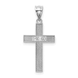 Latin Cross Charm Pendant in Real 14k White Gold