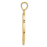 14k Yellow Gold Hamsa Hand Pendant with Star of David, Jewish Faith Amulet for Women or Unisex Wear