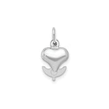 14k White Gold Cross Pendant with Heart and Anchor Charms, Nautical Faith Jewelry