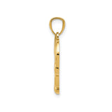 14k Yellow Gold Infinity Heart Pendant, Symbolic Romantic Jewelry for Women