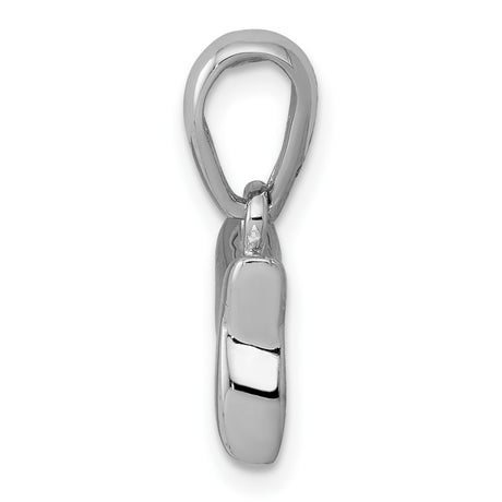 14k White Gold Chai Symbol Pendant, Hebrew Life Letter Charm for Men and Women