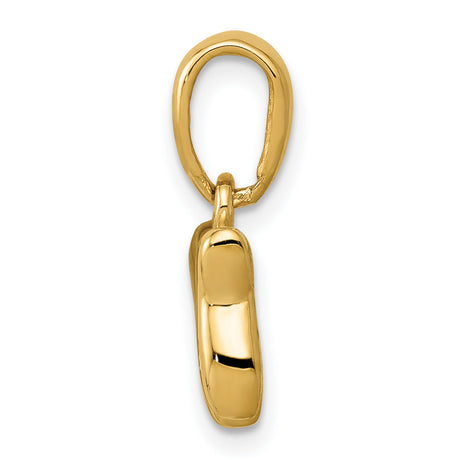 14k Yellow Gold Chai Pendant with Hebrew Life Symbol, Unisex Jewish Charm
