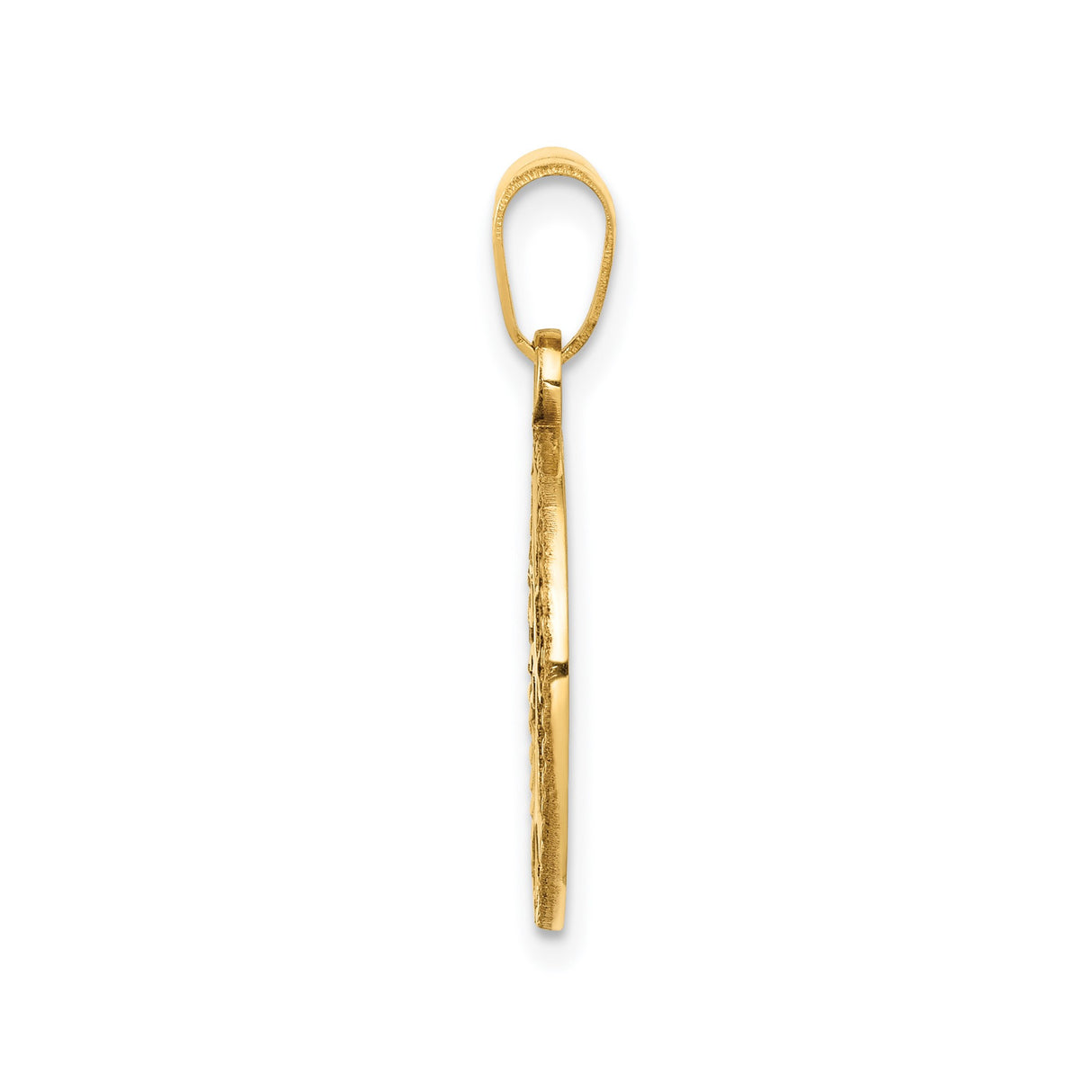 14k Yellow Gold Tree of Life Pendant with Beaded Circle Border and Celtic Openwork Design