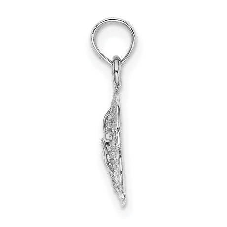 14k White Gold Sand Dollar Pendant, Nautical Ocean-Inspired Charm for Women