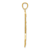 14k Yellow Gold Pendant, Bow and Arrow Sagittarius Zodiac Charm, Unisex Archer Jewelry