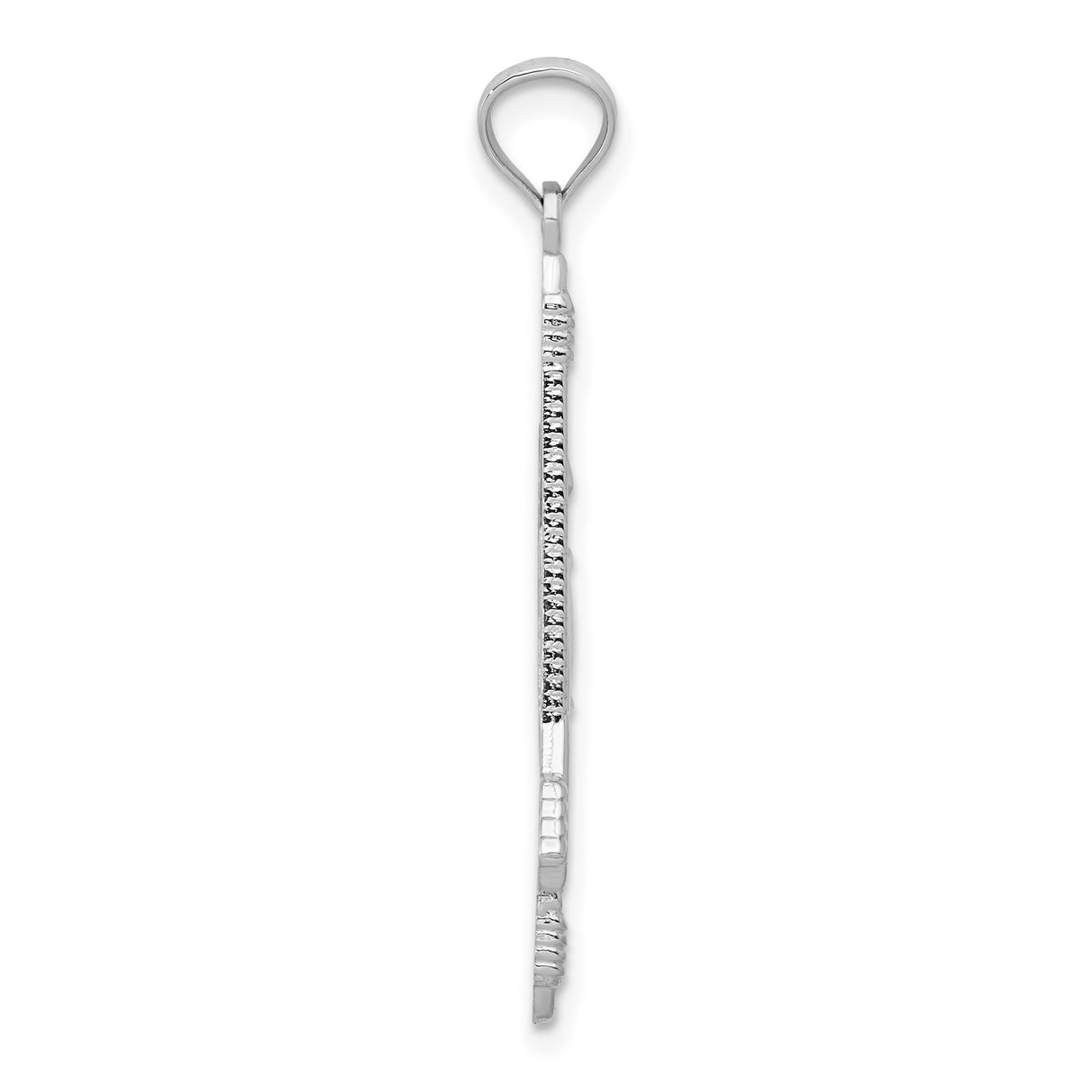 14k White Gold Bow and Arrow Pendant, Sagittarius Zodiac Symbol, Archery Motif Charm