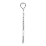 14k White Gold Bow and Arrow Pendant, Sagittarius Zodiac Symbol, Archery Motif Charm