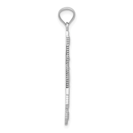 14k White Gold Bow and Arrow Pendant, Sagittarius Zodiac Symbol, Archery Motif Charm