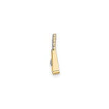 14k Multi-Tone Gold Purse Charm Pendant with Rhodium Accent and Beaded Handle